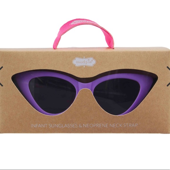 New in Box Mud Pie Infant Sunglasses & Strap 0-2yrs - Picture 3 of 3
